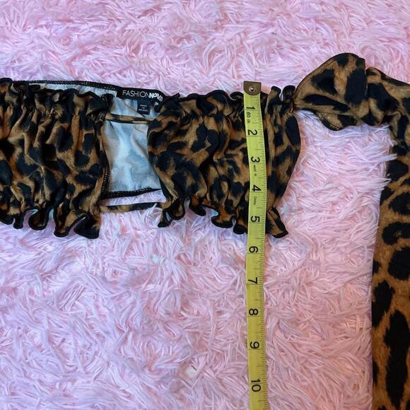 Fashion nova Leopard print crop top #leopardprint #ruffles - Picture 4 of 7
